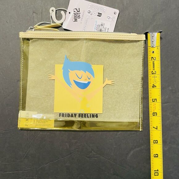 Disney Inside Out 2 Friday Feeling Pencil Cosmetic Bag NWT Primark 9” X 7” - Picture 4 of 4